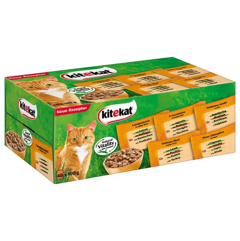 Topseller-pakke: 96 x 85 g Kitekat portionsposer