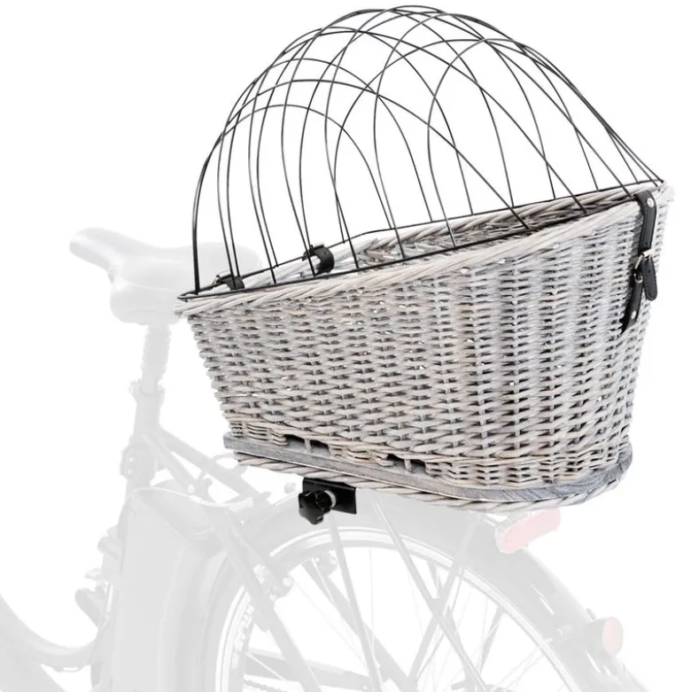 Trixie cykelkurv med gitter til bagagebærer