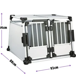 Trixie hundebur Aluminium dobbelt