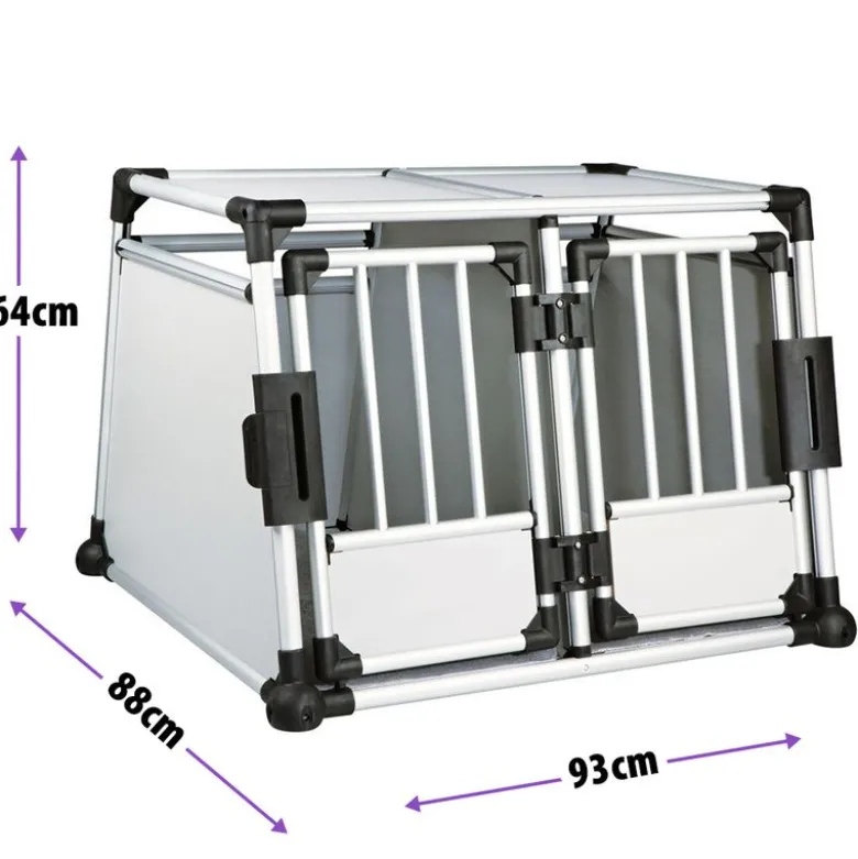 Trixie hundebur Aluminium dobbelt