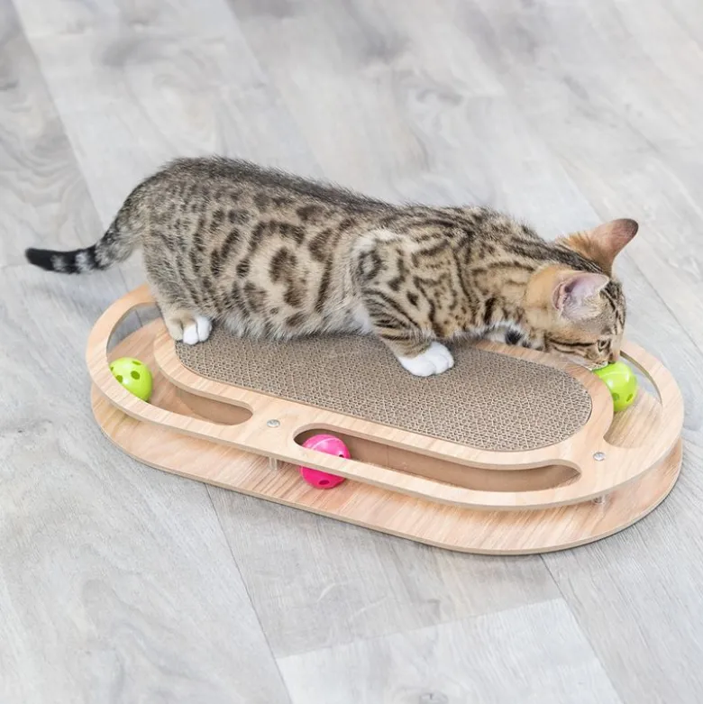 Trixie Kradsemåtte med Træramme, oval