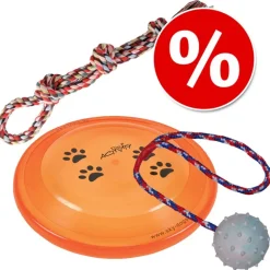 Trixie legetøjssæt: Legetov, Frisbee, Gummibold