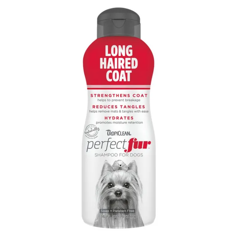 TropiClean PerfectFur shampoo til langhårede hunde