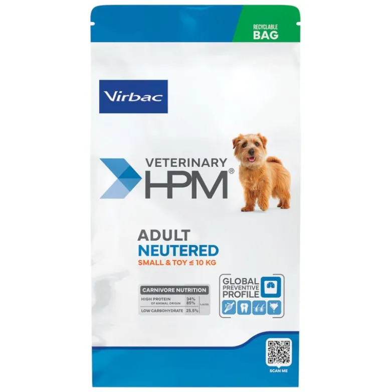 Virbac Veterinary HPM Adult Dog Neutered Small & Legetøj