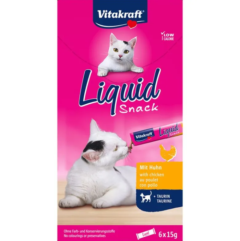 Vitakraft Cat Liquid-Snack med kylling + taurin