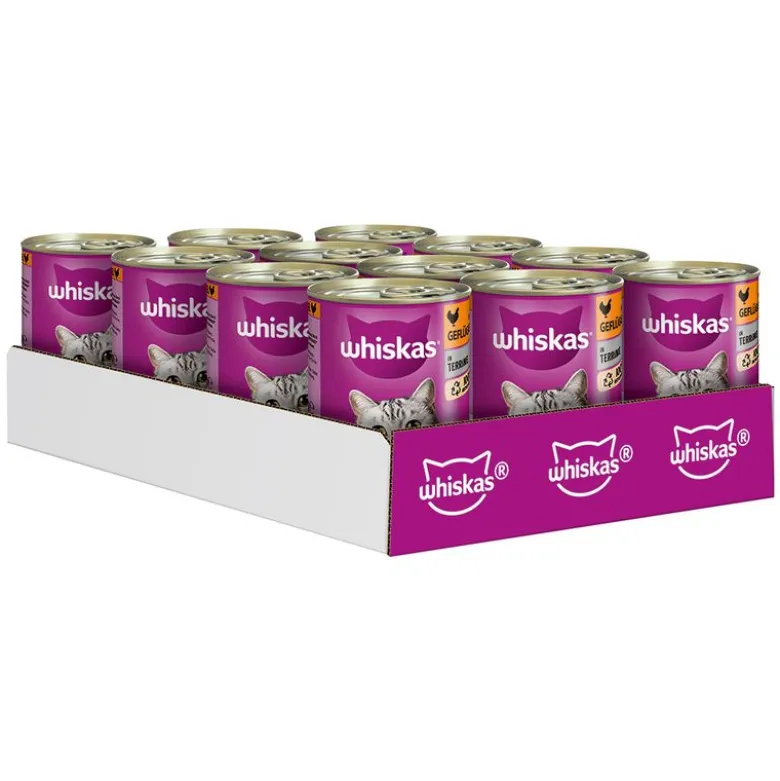 Whiskas 1+ dåser 12 x 400 g