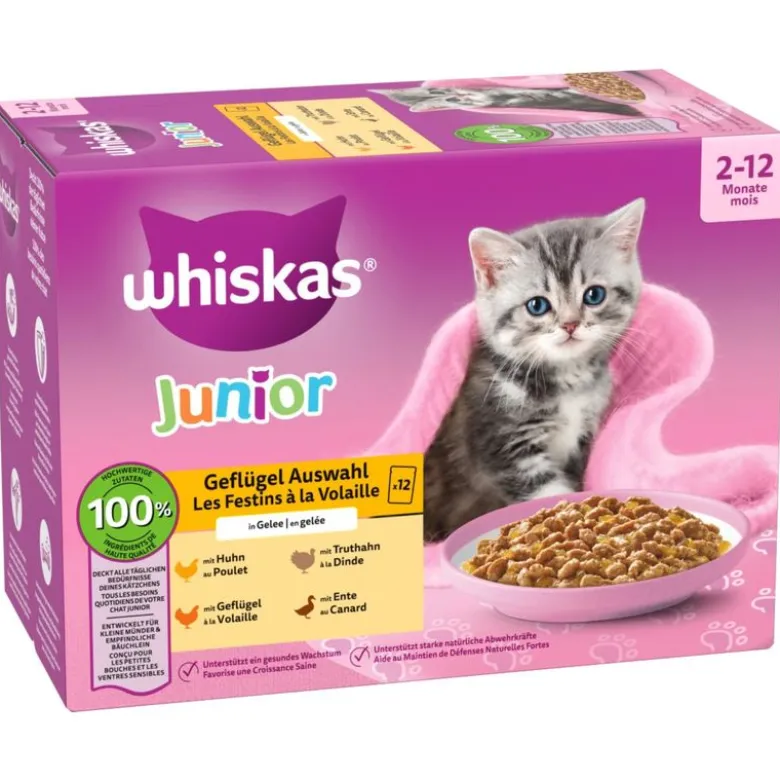Whiskas Junior i portionspose 24 x 85 g