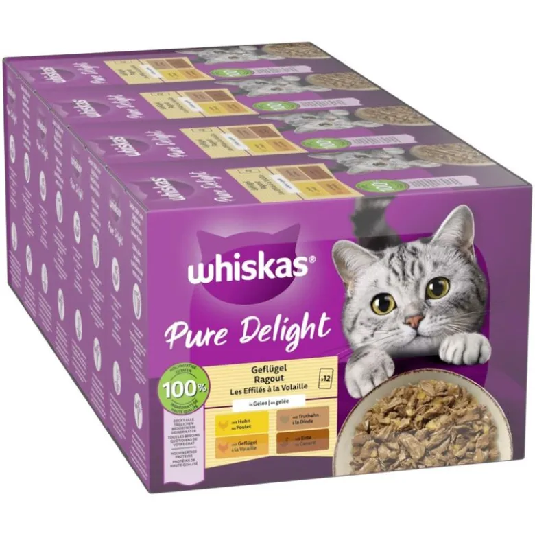 Whiskas Pure Delight portionsposer 48 x 85 g