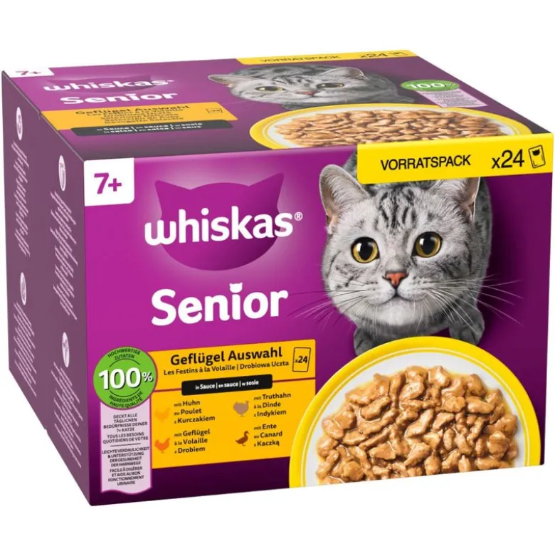 Whiskas Senior portionsposer 48 x 85 g