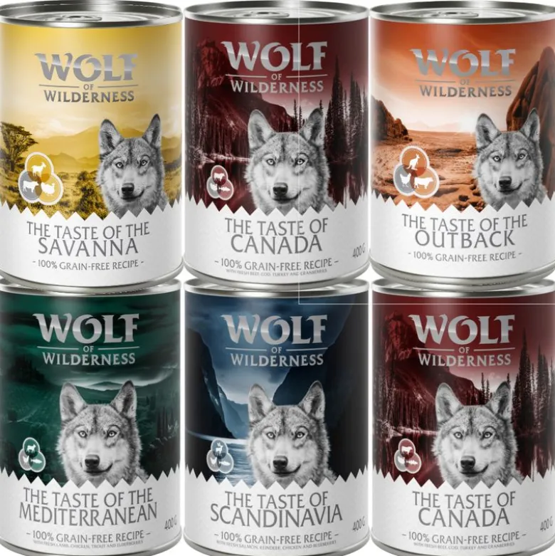 Wolf of Wilderness Adult - Soft & Strong 6 x 300 g - Blandet pakke