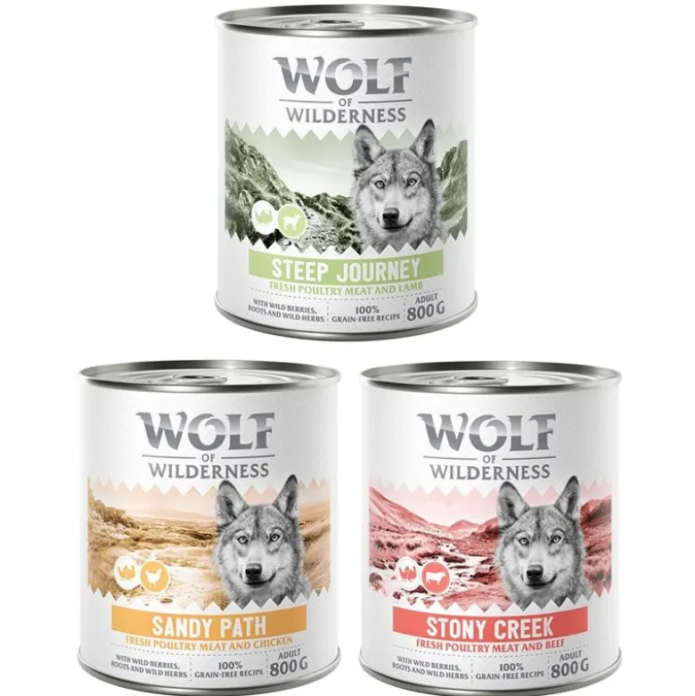 Wolf of Wilderness Adult 6 x 800 g - Med masser af frisk fjerkræ