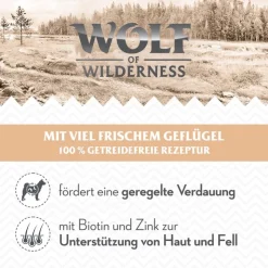 Wolf of Wilderness Adult 6 x 800 g - Med masser af frisk fjerkræ