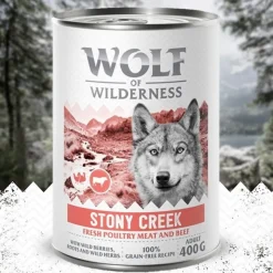 Wolf of Wilderness Adult 6 x 400 g - Med masser af frisk fjerkræ