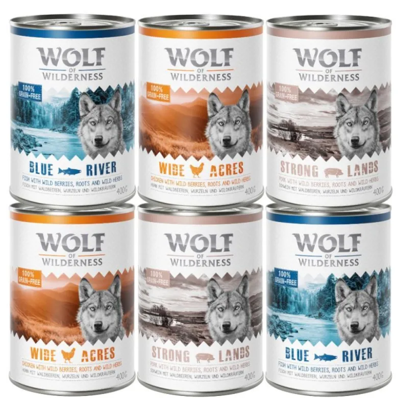 Wolf of Wilderness Adult 6 x 400 g - Single Protein