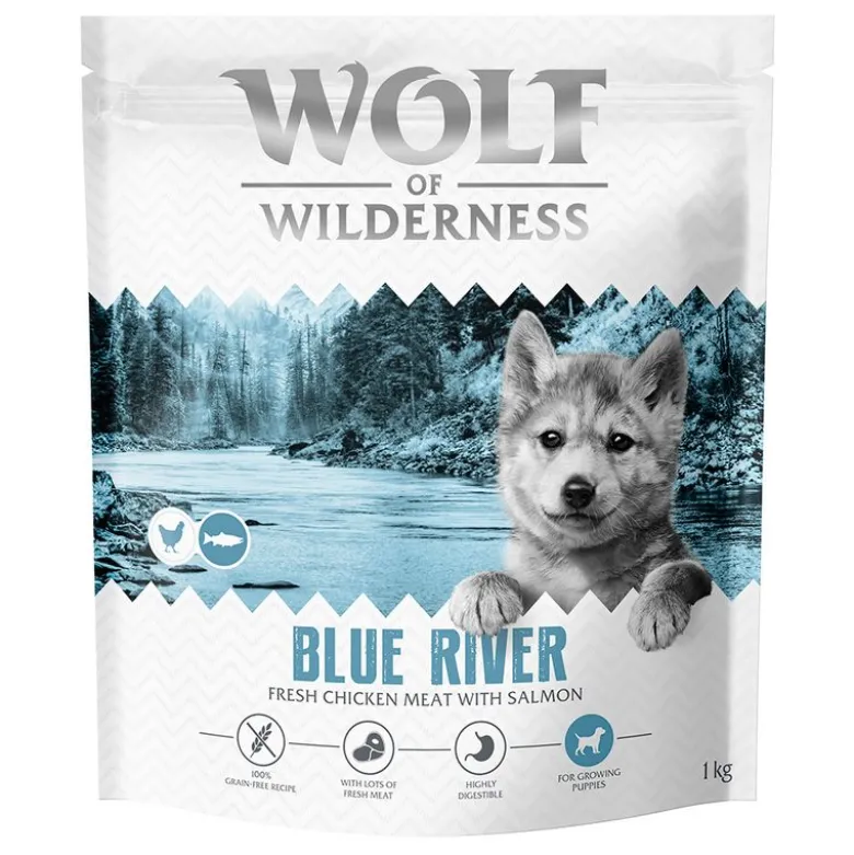 Wolf of Wilderness Junior "Blue River" laks - kornfri
