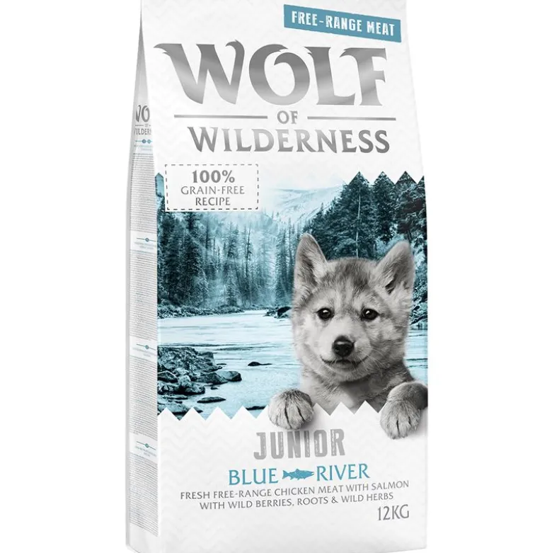 Wolf of Wilderness Junior "Blue River" - Frilandskylling & Laks