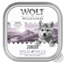 Wolf of Wilderness JUNIOR - Duo protein opskrift 6 / 24 x 150 g bakke