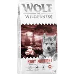 Wolf of Wilderness Junior "Ruby Midnight" oksekød og kanin - kornfri opskrift