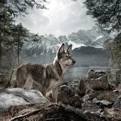 Wolf of Wilderness rejsetæppe til hunde