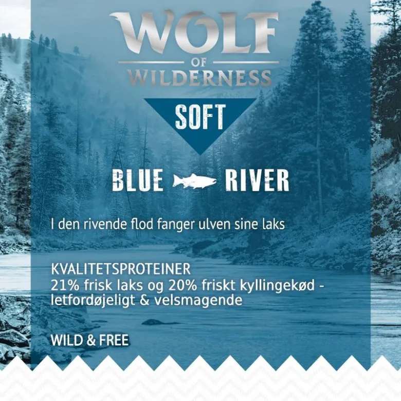 Wolf of Wilderness "Soft - Blue River" - Laks hundefoder