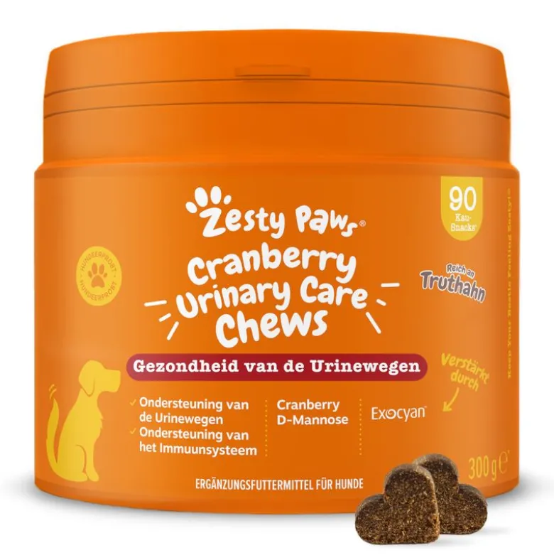 Zesty Paws Urinary Care Chews Tranebær