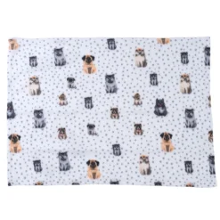 zooplus Basics Fleece Dogs & Dots hyggetæppe