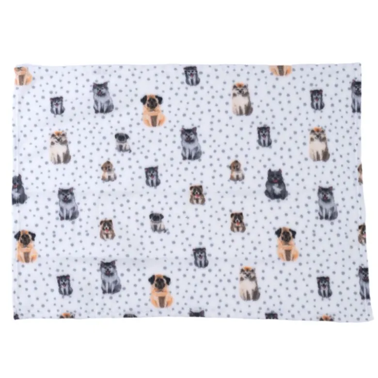 zooplus Basics Fleece Dogs & Dots hyggetæppe