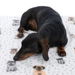 zooplus Basics Fleece Dogs & Dots hyggetæppe