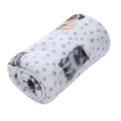 zooplus Basics Fleece Dogs & Dots hyggetæppe
