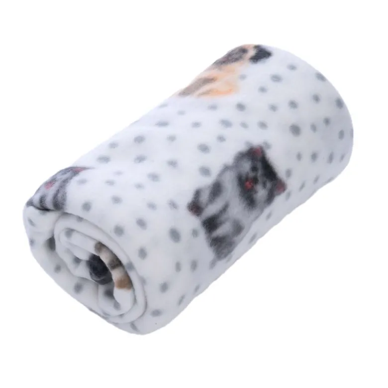 zooplus Basics Fleece Dogs & Dots hyggetæppe